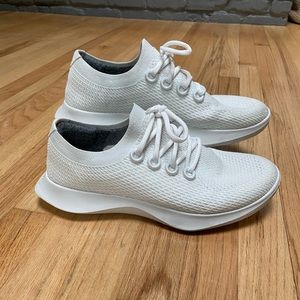 Mens Allbirds Tree Dashers in blizzard (white) size 11.5